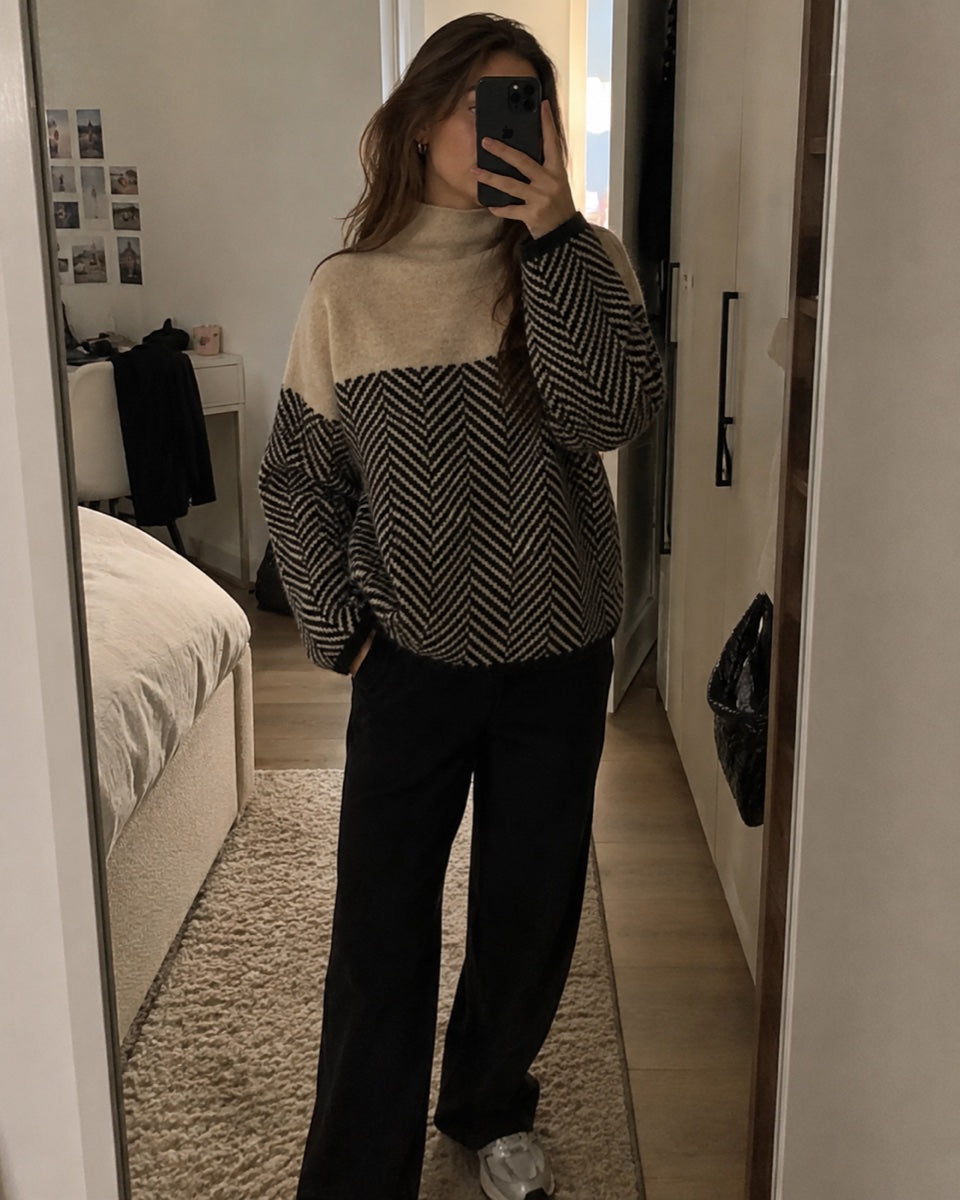 review chevron sweater