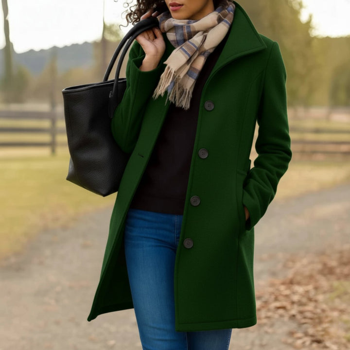 Emma | Women's Classic Mid-Length Single-Breasted Coat