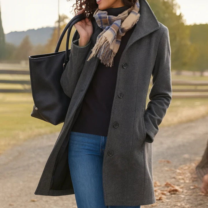 Emma | Women's Classic Mid-Length Single-Breasted Coat