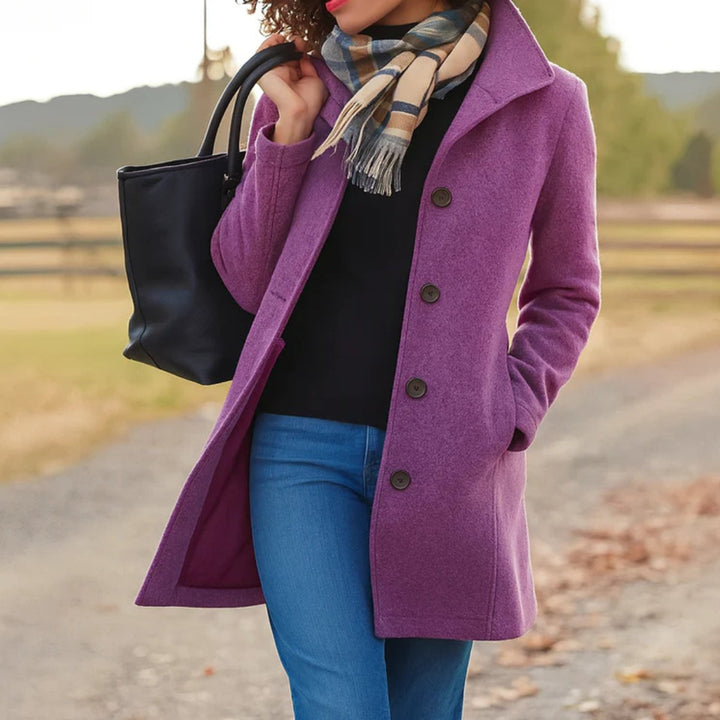 Emma | Women's Classic Mid-Length Single-Breasted Coat