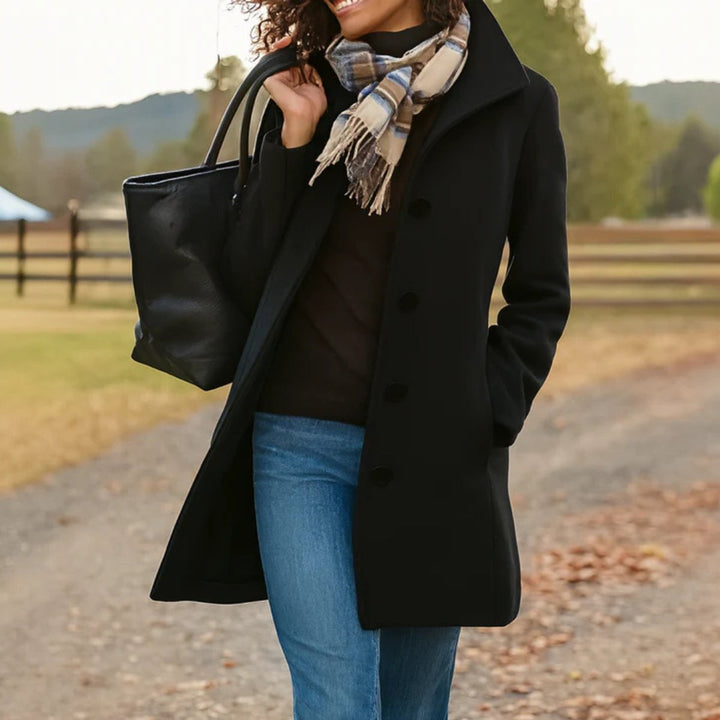 Emma | Women's Classic Mid-Length Single-Breasted Coat