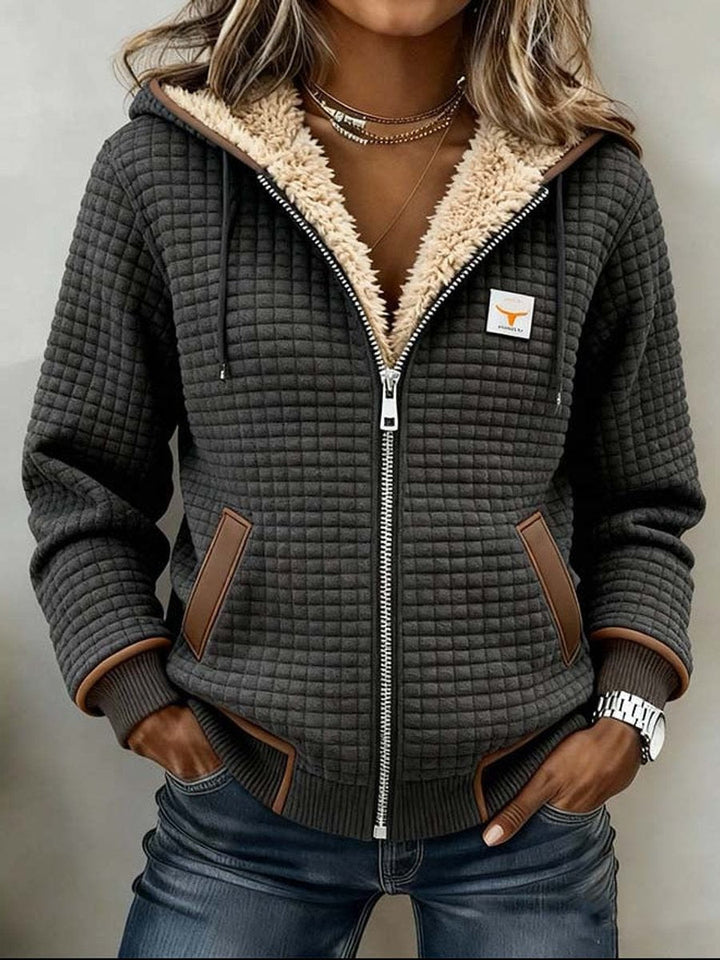 Penelope | Women's Plush-Lined Quilted Full-Zip Hooded Jacket