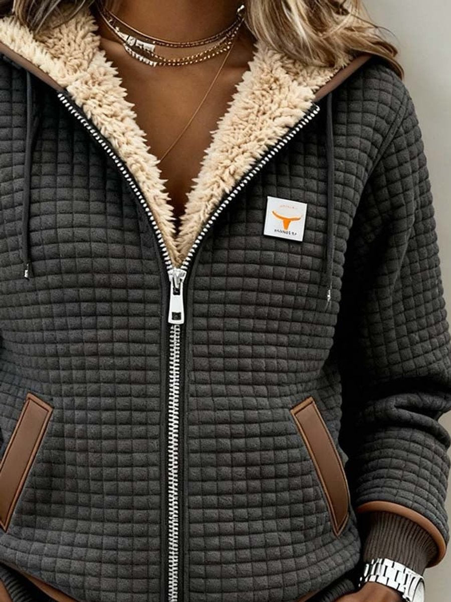 Penelope | Women's Plush-Lined Quilted Full-Zip Hooded Jacket