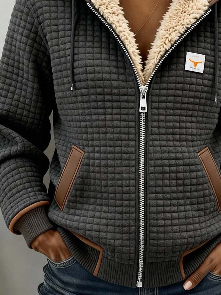 Penelope | Women's Plush-Lined Quilted Full-Zip Hooded Jacket