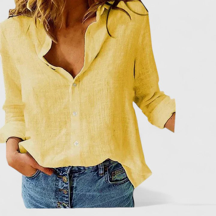 Harper | Women's Button Down Shirt with Lapel Collar